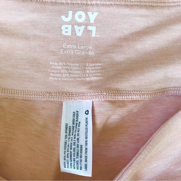 JoyLab Women's Peach Leggings Side Ties Inside Pocket XL - Picture 4 of 4